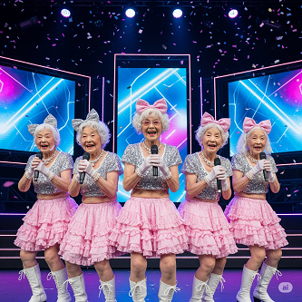 もっとアイドルっぽい服装にしてほしいと指示した画像